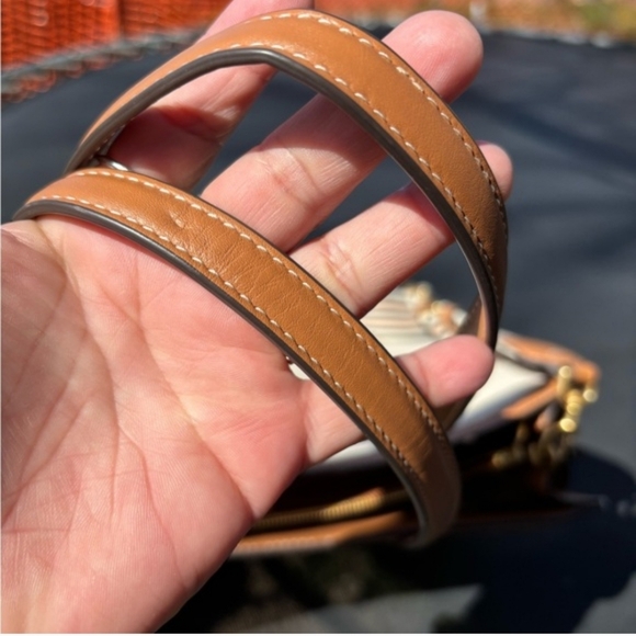 Tory Burch Walker Brown and Cream Tote Bag - Picture 8 of 9